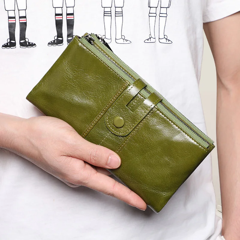 Baellery Модный женский кошелек из натуральной кожи винтажные кошельки на молнии Rfid