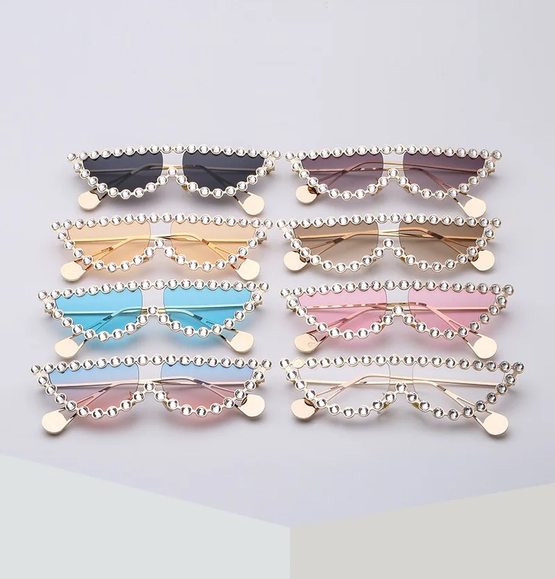 Новинка 2019 роскошные женские солнцезащитные очки кошачий глаз модные