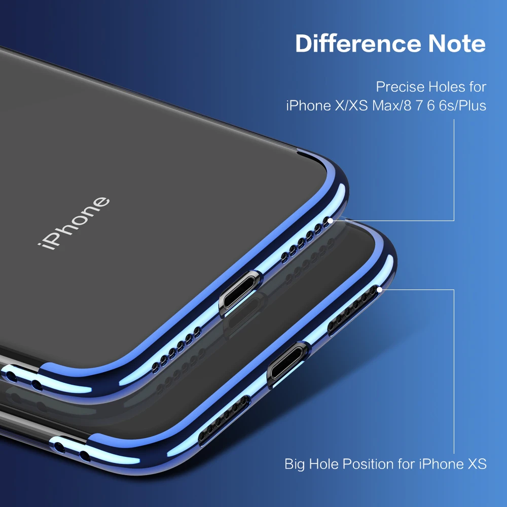 FLOVEME Phone Case For iPhone XS MAX 7 Plus X Clear Soft TPU Silicone 8 Mobile Cover Cases Coque |