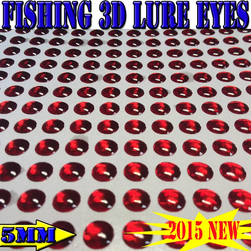 2016 Горячая Рыбалка 3d глаза для приманки сплошной цвет рыбий глаз Размер: 5 мм