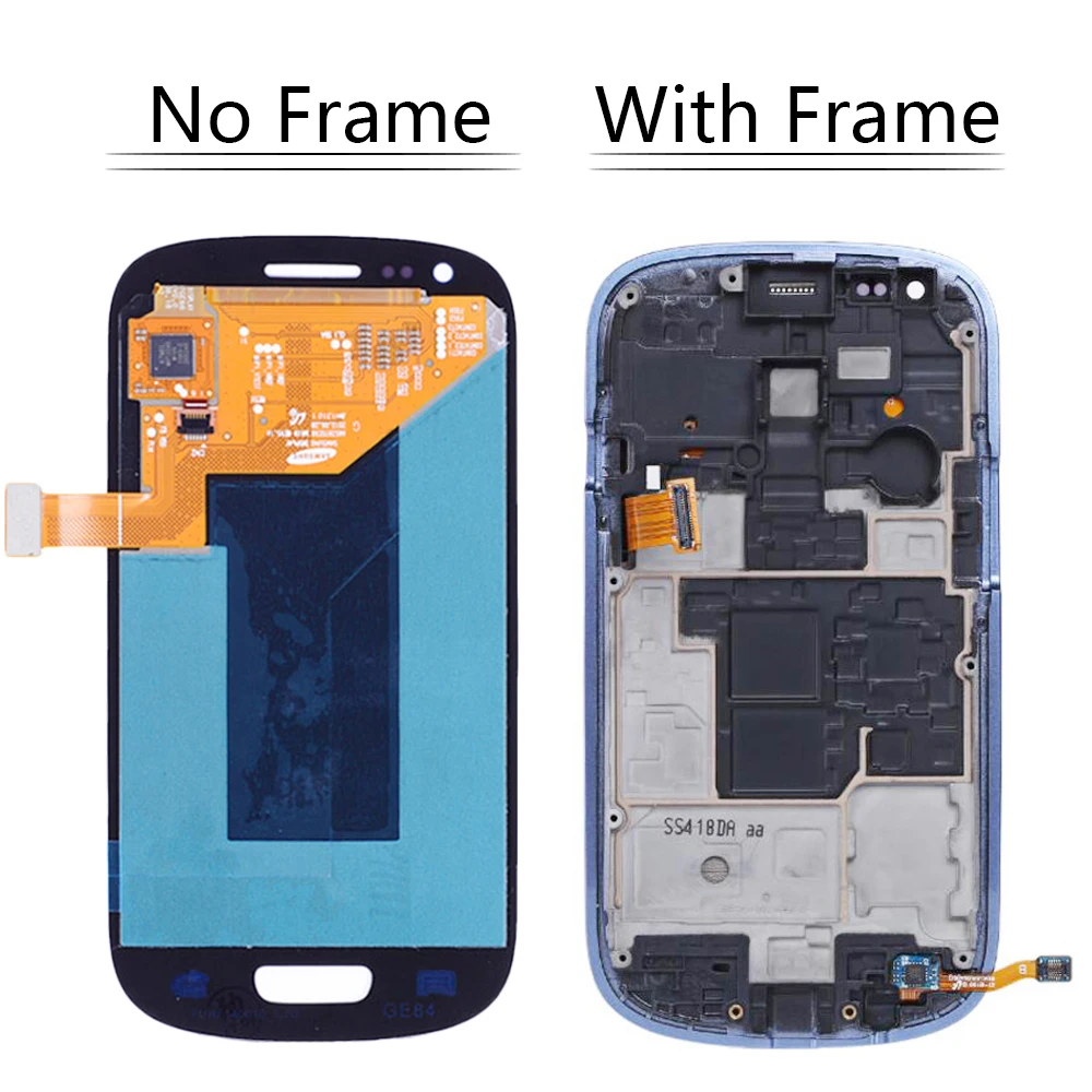4," Sinbeda AMOLED для SAMSUNG Galaxy S3 Mini lcd сенсорный экран с рамкой для SAMSUNG S3 Mini дисплей SM-i8195 i8190N i8190 lcd