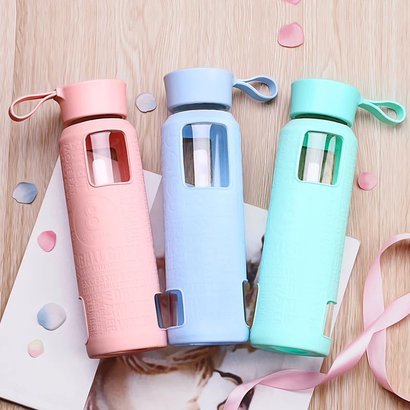 X &amp W 420 мл My Sports Bottle стакан для питья с крышкой высокое качество красочные стекло