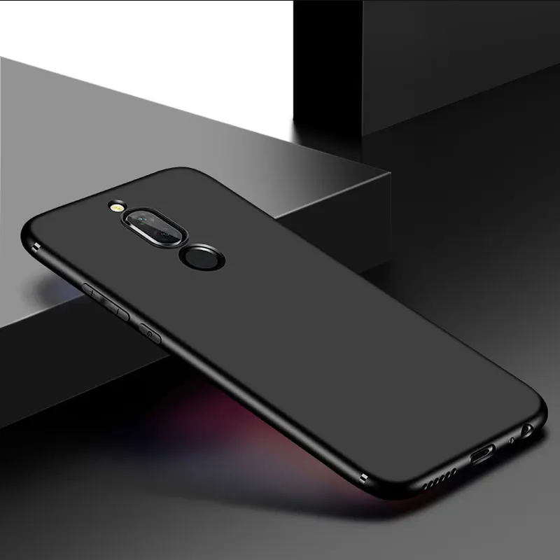 Черный Для huawei mate 10 lite чехол Nova 2i Матовый Бампер чехол ультра тонкий чехол из термополиуретана и силикона задняя крышка для huawei Nova 2i/mate 20 Lite - Цвет: Черный