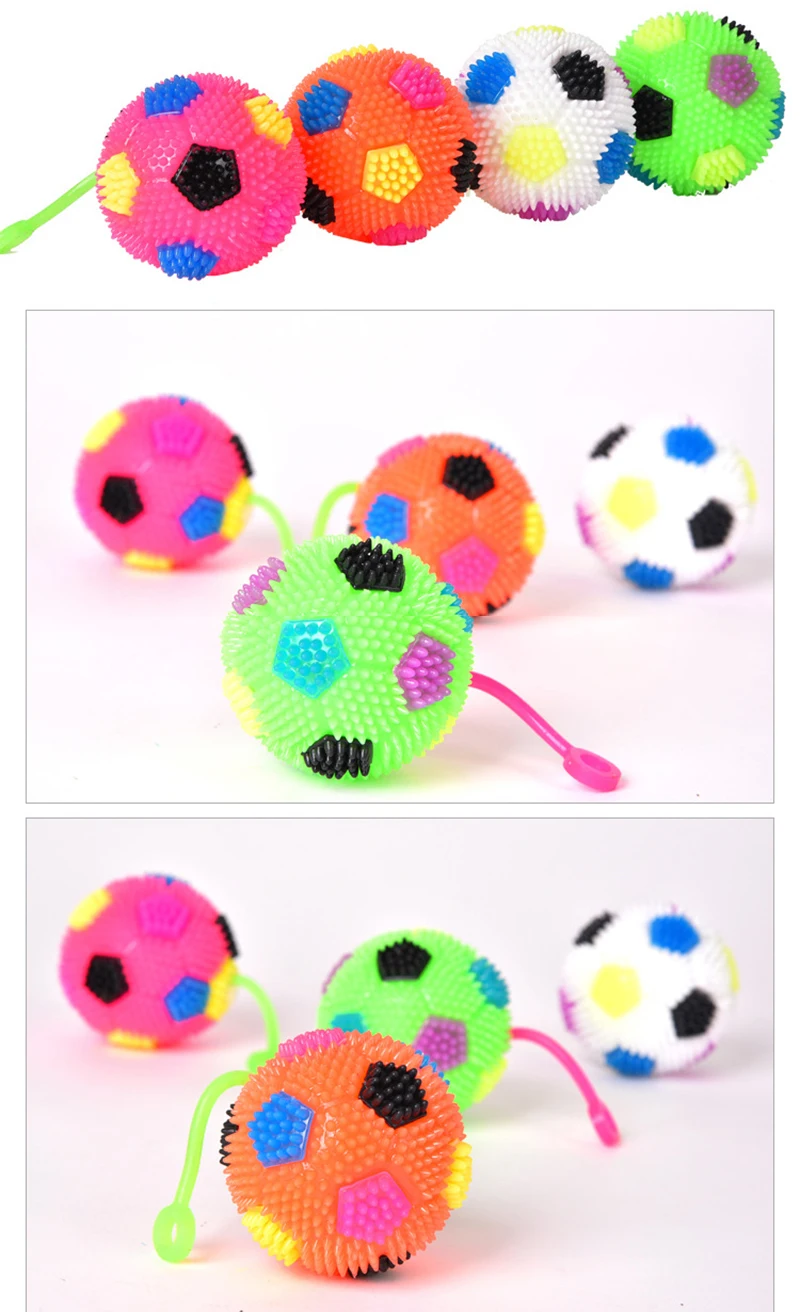 1 шт. светящийся футбольный эластичный мяч со звуком/светящиеся