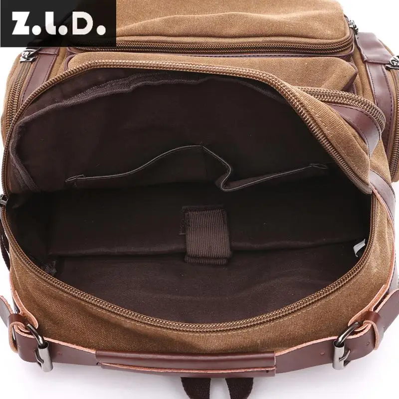 Z.L.D. Модные холщовые рюкзаки для мужчин и женщин школьные ранцы подростков
