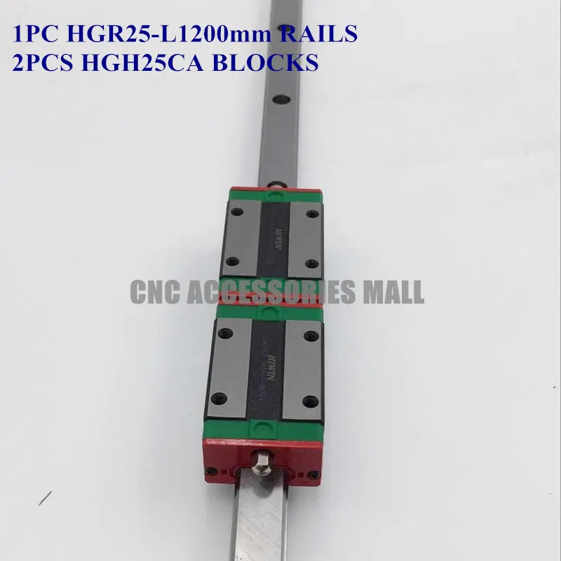 

1pc Original HIWIN Linear Guide HGR25 -L 1200mm rail with 2pcs HGH25CA HIWIN Linear Bearing Carriage