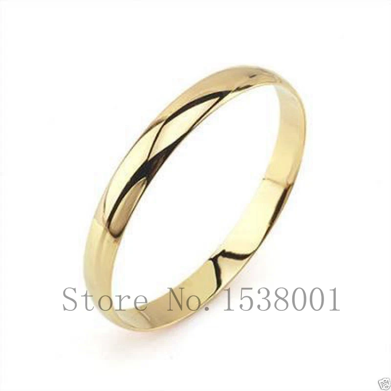 Гладкий Простой желтый золотистый женский браслет доступный 60 мм * 10 | Украшения и