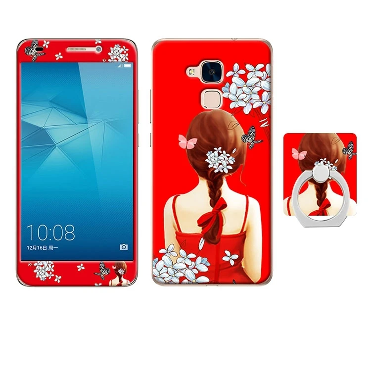 Мультяшный чехол для huawei Honor 5C, чехол с кольцом на палец, мягкий силиконовый чехол для huawei Honor 5C GT3, чехол из закаленного стекла