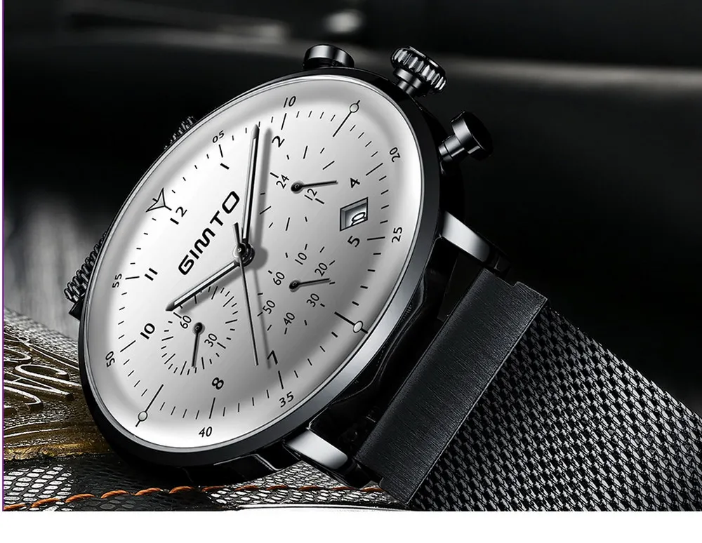 Reloj hombre GIMTO Топ бренд класса люкс для мужчин часы ультра тонкий Дата наручные часы сталь Водонепроницаемый спортивные часы повседневное кварцевые часы