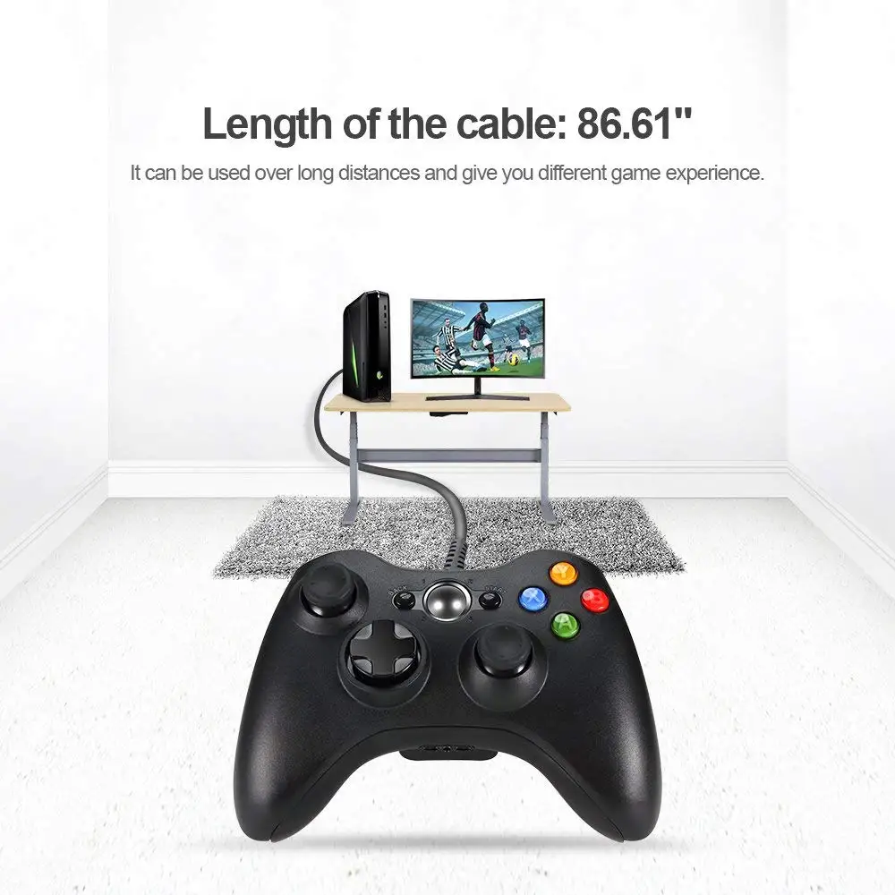 AKASO USB игровой пульт для Xbox 360 контроллер геймпад джойстик Windows PC MAC низкая цена |