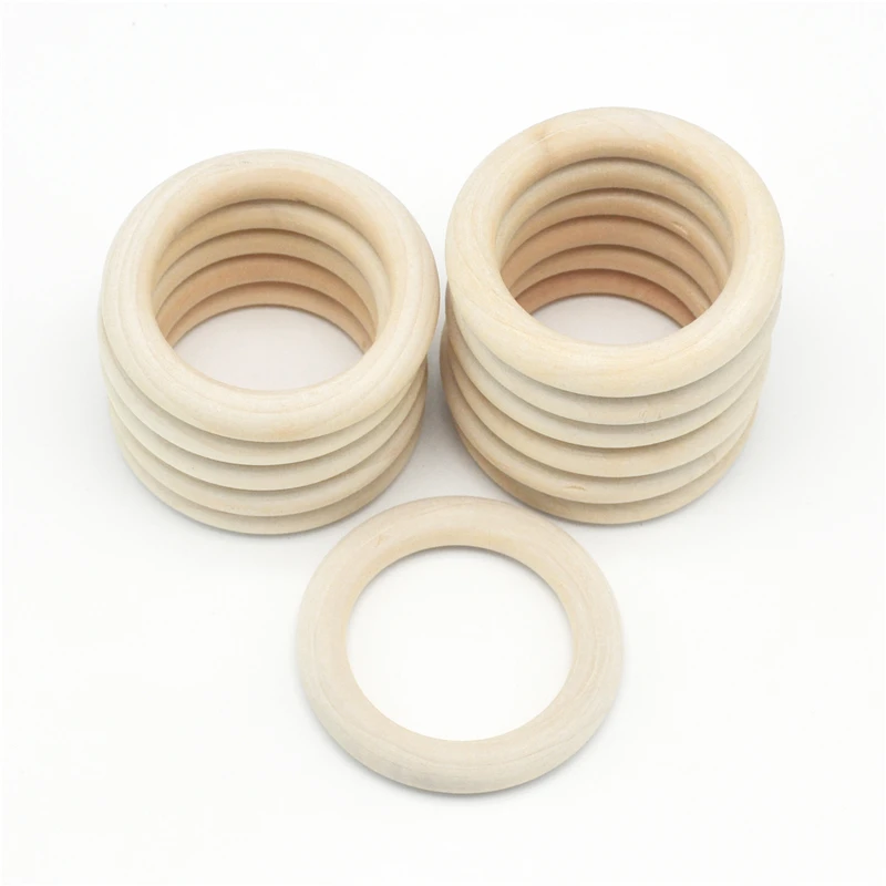 5 шт. детские деревянные кольца для прорезывания зубов 55 мм|bracelet craft|crafts diynatural teething