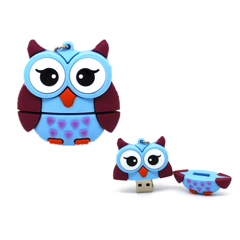 Usb флеш накопитель с изображением милых животных пингвина/Пчелы/Совы/лисы 16 ГБ 8 4