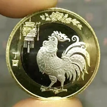 27 мм Год Петуха 100% настоящая коморативная монета оригинальная коллекция|rooster