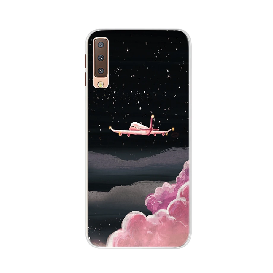Для samsung A7 чехол Мягкая силиконовая задняя крышка милый мультяшный чехол для телефона для samsung Galaxy A7 A 7 A750 A750f чехол бампер