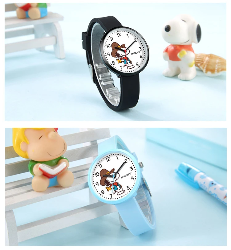 Snoopy часы женские часы классические мужские часы детские часы подлинный бренд кварцевые наручные часы специальное издание часы подарок