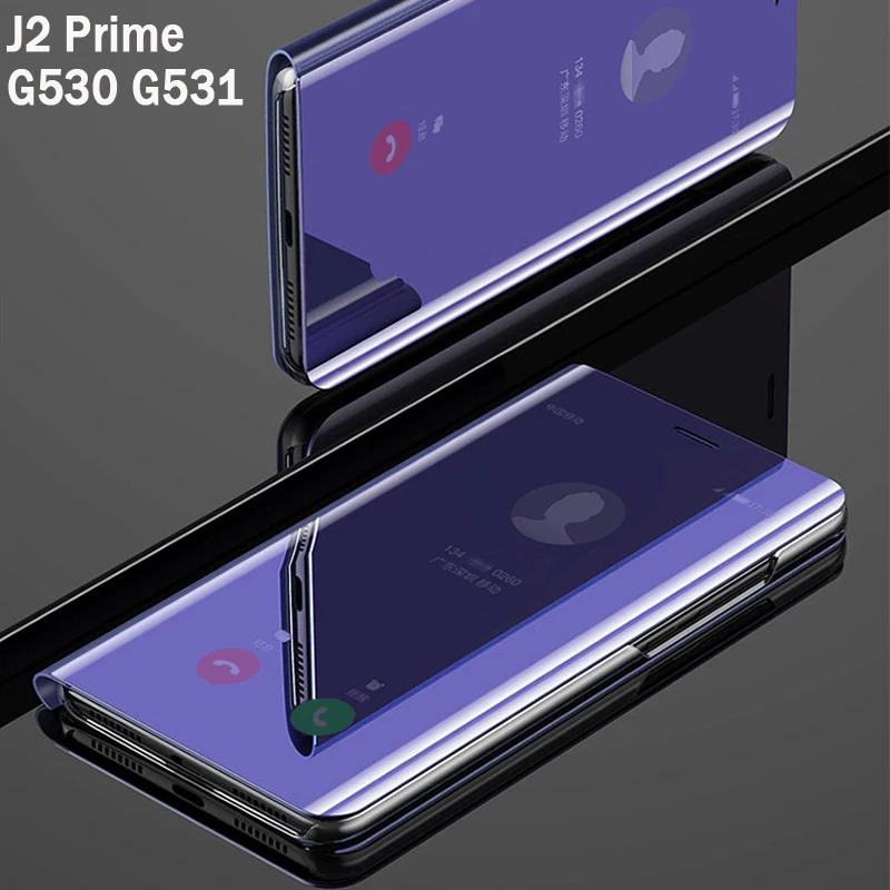 YonLinTan флип умный зеркальный чехол для телефона Samsung Galaxy J2 Prime j2prime Grand G530 кожа Clear View