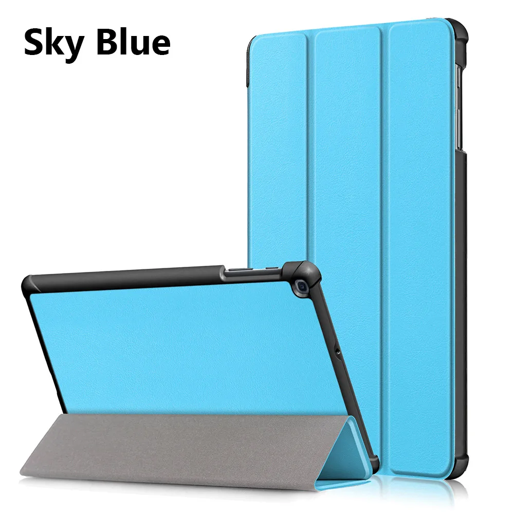 Sky Blue Ультра тонкий трехкратный смарт-чехол PU Чехол подставка оболочка планшет Funda для samsung Galaxy Tab S5e 10," SM-T720/T725 выпуск - Цвет: Sky Blue