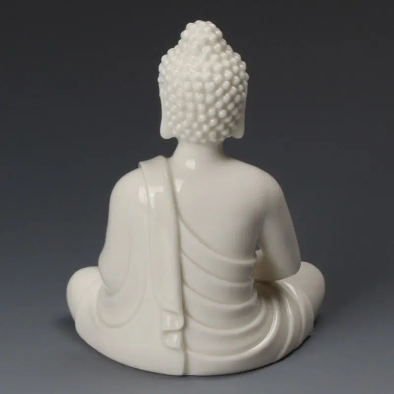 Китай белый фарфор Dehua Шакьямуни татхагата Amitabha статуя Будды|Статуи и скульптуры|