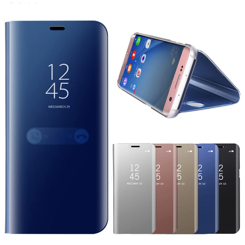Зеркальный флип-чехол для телефона для samsung Galaxy Note 9 8 S9 S8 A8 плюс S6 S7 край A3 A5 A7 A8 A9 J3 J4 J5 J6 J7 плюс крышка