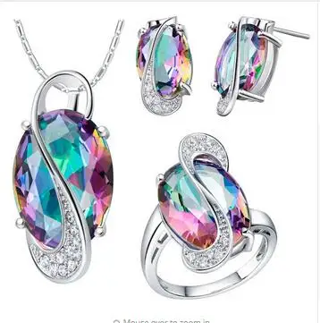 Роскошный женский костюм на заказ ювелирные наборы из стерлингового серебра 925