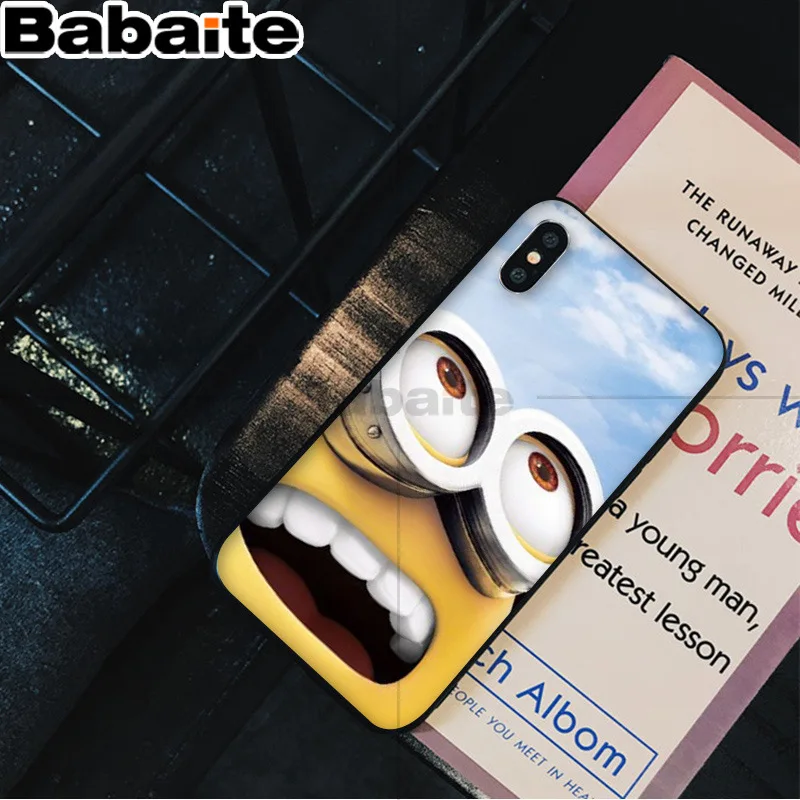 Babaite желтый Миньоны DIY Роскошный Высокий протектор на конце чехол для Apple iPhone 8 7 6 6S Plus X XS MAX 5 5S SE XR Чехол для мобильного телефона