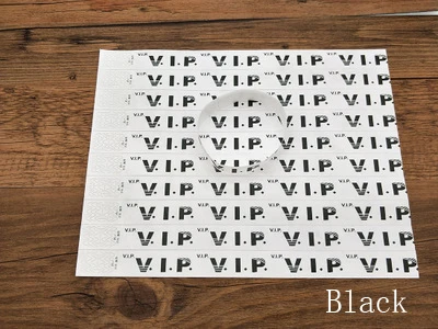 VIP Black VIP 100 штук одноразовый браслет tyvek для мероприятий, простой цвет Дешевые tyvek бумажный браслет - Цвет: VIP Black