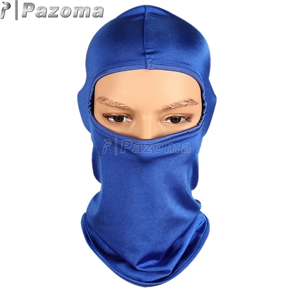 Blue Маска для езды на мотоцикле, лыжах, шеи, для защиты, для улицы, Балаклава, маска на все лицо, Ультра тонкая, дышащая, ветрозащитная - Цвет: Blue