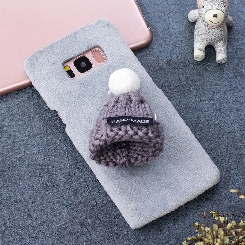 Christma DIY 3D чехол с милым котом для samsung Galaxy S7edge мягкий мех плюшевый жесткий чехол для телефона чехол с котом для Galaxy S7edge