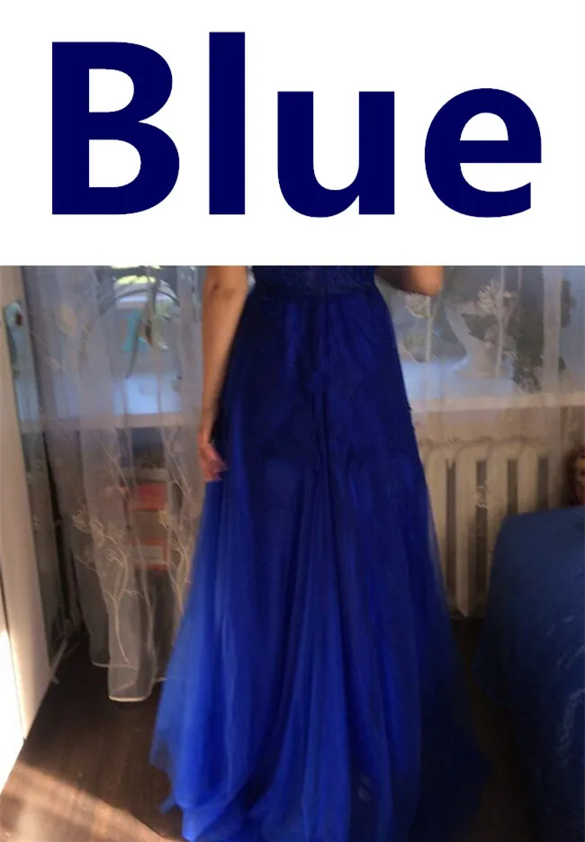 Blue Vestido de festa, длинное вечернее платье трапециевидной формы с коротким рукавом, вечерние платья для невесты, сексуальные платья для выпускного вечера, цвета красного вина, синего, много цветов EN06M - Цвет: Blue