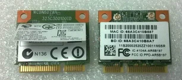 Новинка Оригинальная карта Atheros AR9287 AR5B197 802.11b/G/n Wi Fi + для фото памяти Mini PCI E|atheros