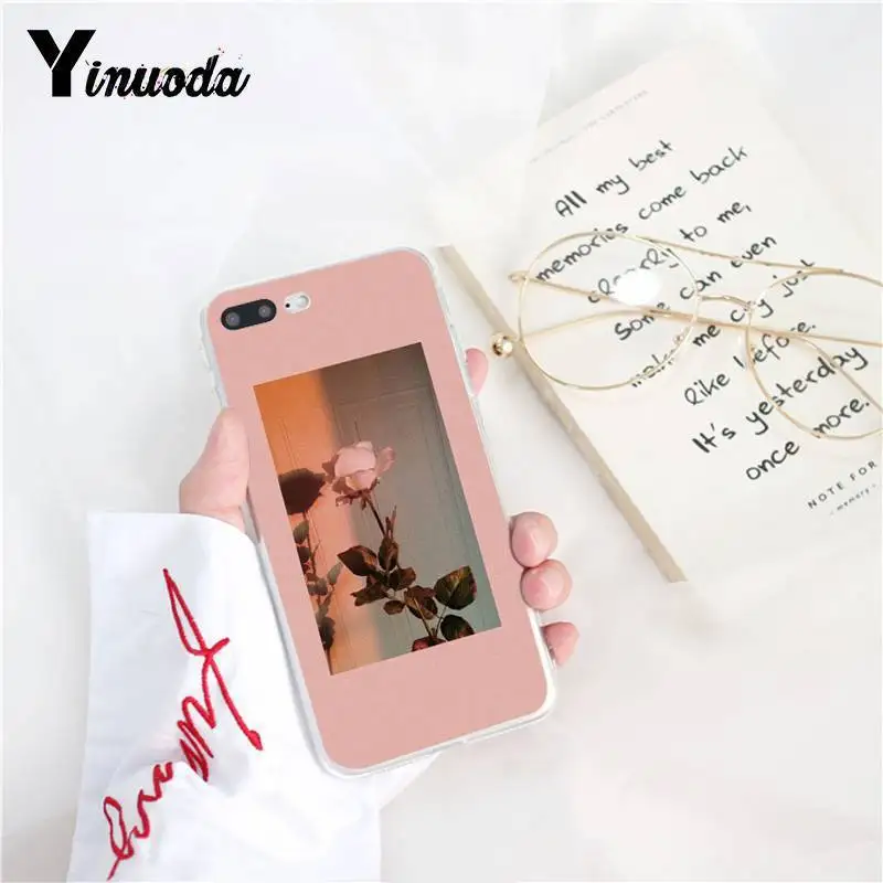 Yinuoda красивый чехол для телефона с принтом в виде цветов iPhone 8 7 6 6S Plus 5 5S SE XR X XS MAX 10 11