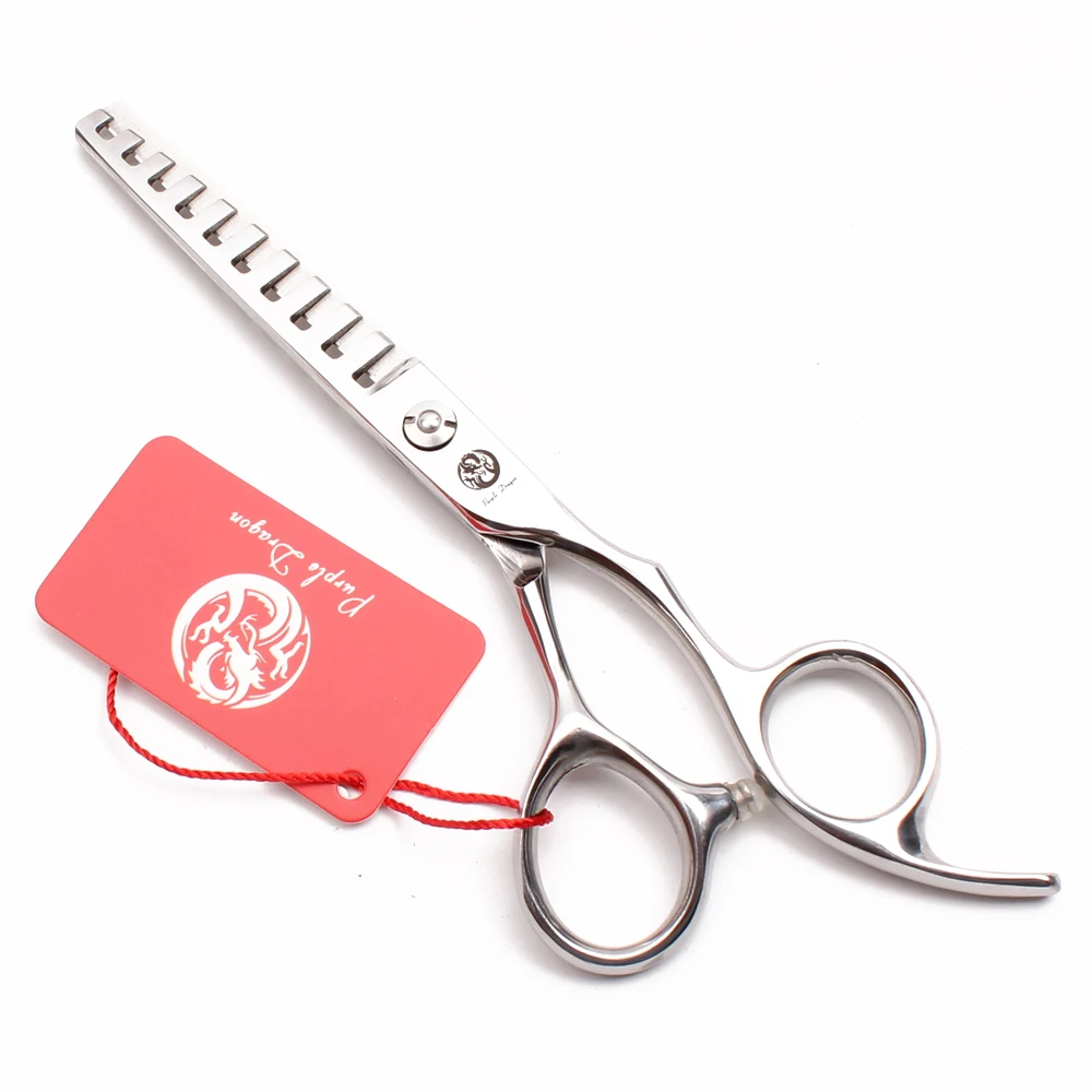 6 дюймов 17 см фиолетовый дракон нержавеющая Парикмахерская Makas 10 зубья