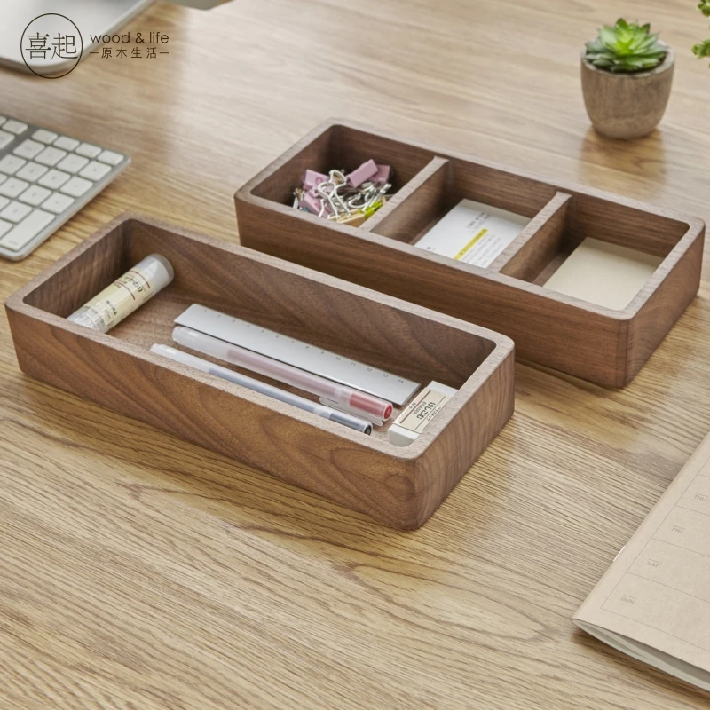 

Walnut wood Ash wood business card storage box