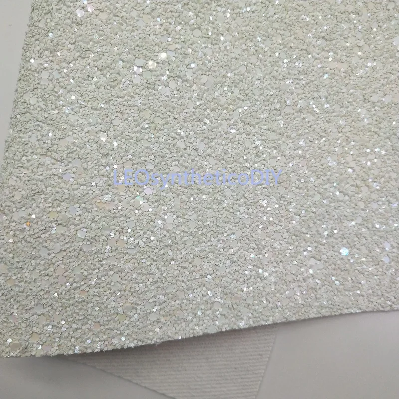 1 шт. 21X29 см белая блесточка Fabirc с эффектом блестящей кожи блестящие кожаные листы