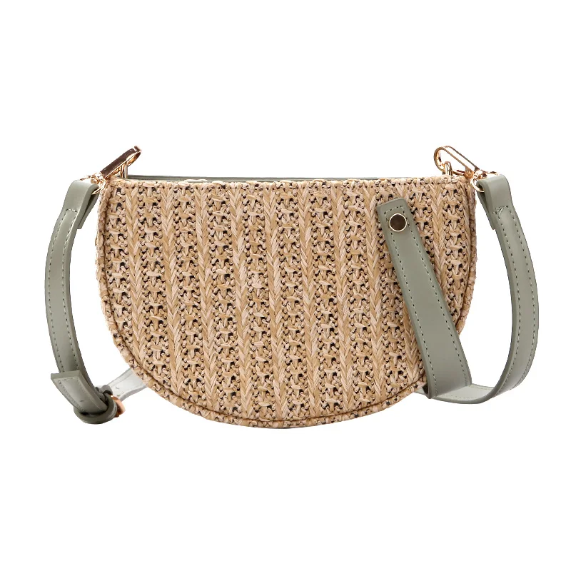 

Yuhua 2020 new women handbags, casual straw shoulder bag, trend woman messenger saddle bag, fashion korean version bucket bags.