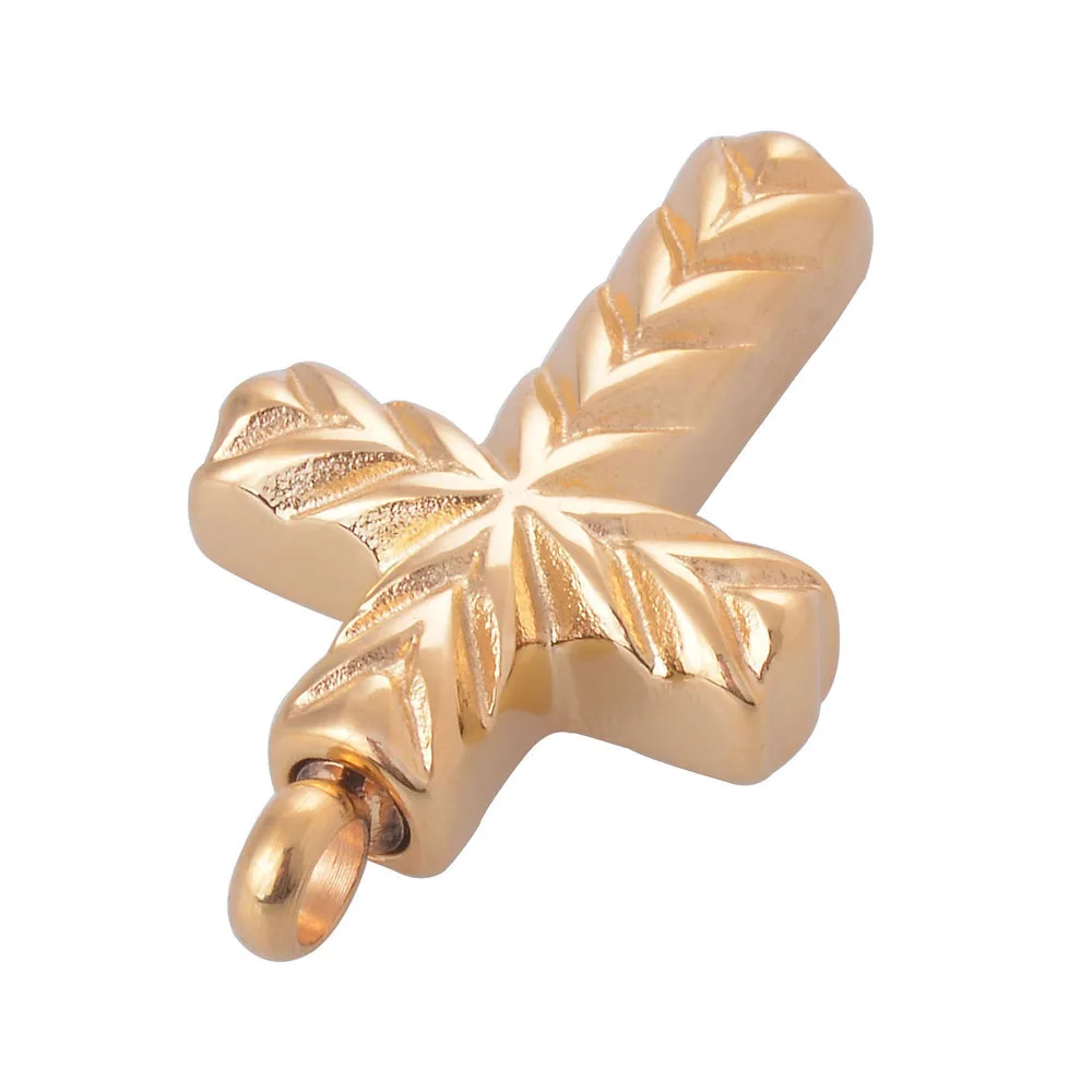 10 шт./лот оптовая золото Цвет Нержавеющая сталь крест Подвески Кремации