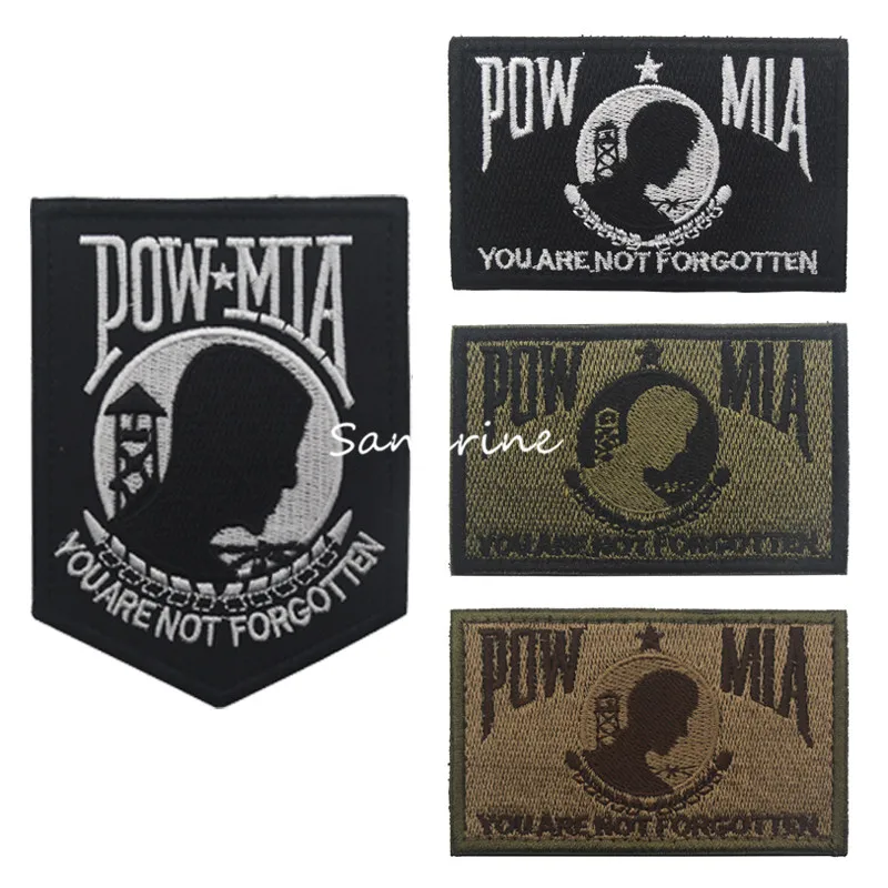 POW MIA военные армейские тактические нашивки с вышивкой и флагом США для одежды