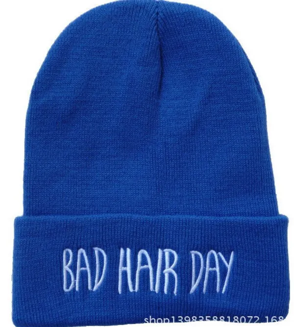 Шапка Beanie Bad Hair женская вязаная зимняя шапка хип хоп из хлопка с буквенным принтом