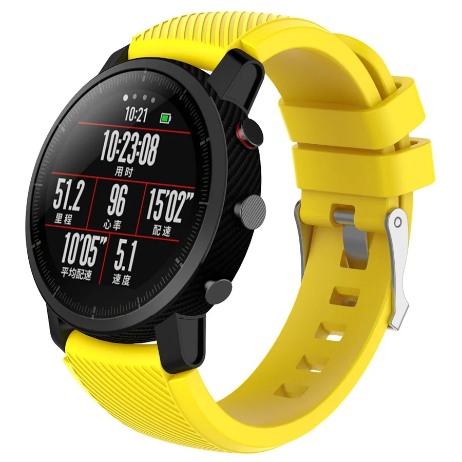 Ремешок для часов Amazfit Stratos 22 мм силиконовый сменный Браслет Для Xiaomi Huami Pace/GTR 47