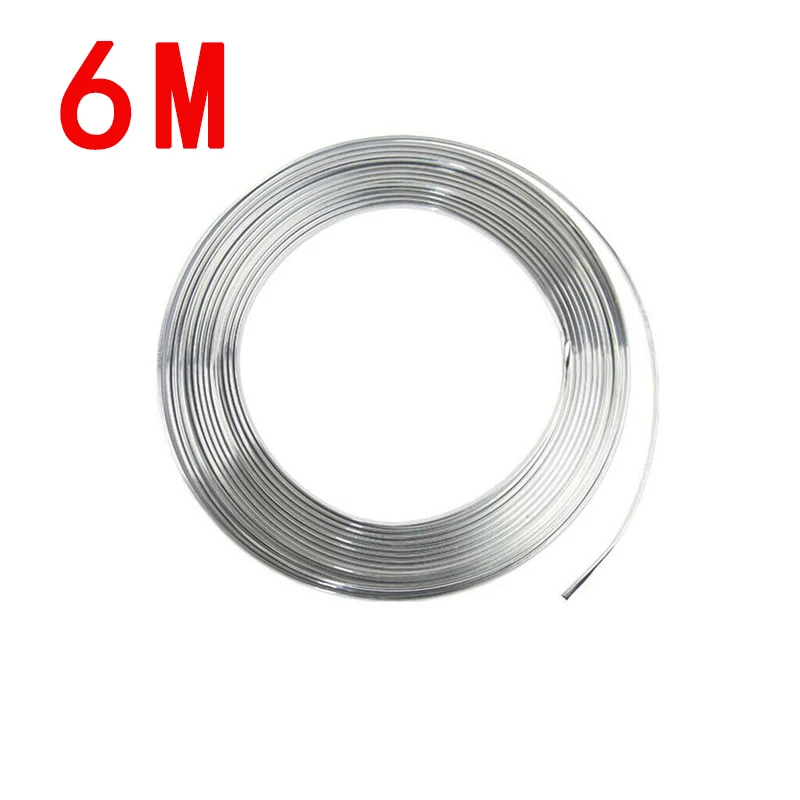 1 шт. 6 м Декоративная полоса против столкновений совершенно новая серебряная U