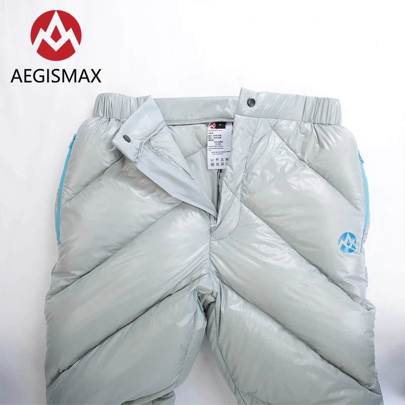 AEGISMAX, для взрослых, унисекс, для спорта на открытом воздухе, пуховые штаны, ультралегкие, белый гусиный пух, сохраняющие тепло, водонепроницаемые, для кемпинга, зимние брюки