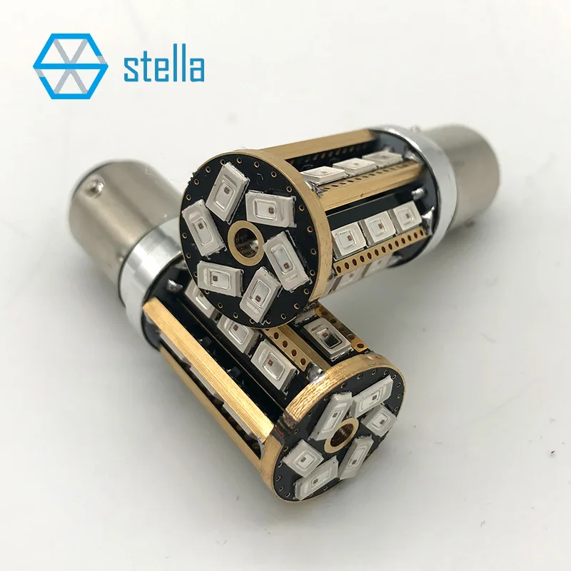 2шт 1157/BAY15D P21/5 Вт авто светодиодный фонарь Янтарный/красный/белый стоп светильник