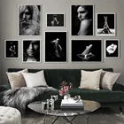 Черно-белые художественные фото сексуальные женские постеры и принты в скандинавском стиле настенная живопись на холсте настенные картины для гостиной спальни Декор