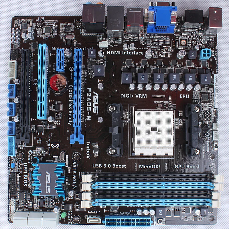 Asus F2A85-M оригинальная б/у настольная материнская плата/A85X розетка FM2 APU DDR3 SATA3 |