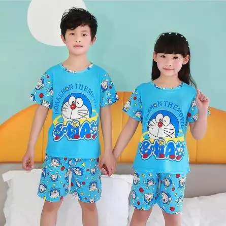 boys and girls fashion Sleepwear children's giftsNew Arrival Children's short-sleeved shorts suit cartoon cute pajamas - Цвет: style  10
