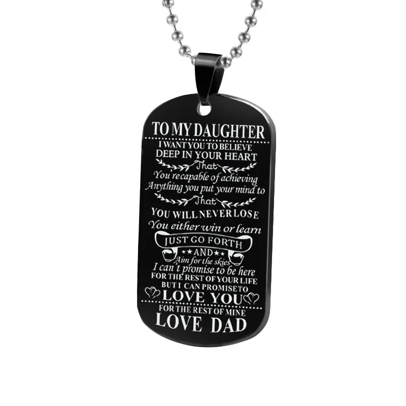 Stainless Steel Dog Tags Pendant Necklaces Men Jewelry Accessories Gifts Long Chain Military Army Style | Украшения и аксессуары