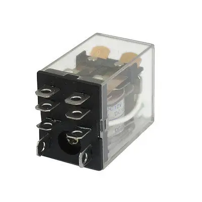JQX 13F LY2 DC 12V Катушка 8 контактный DPDT Зеленый LED электромагнитное реле Бесплатная