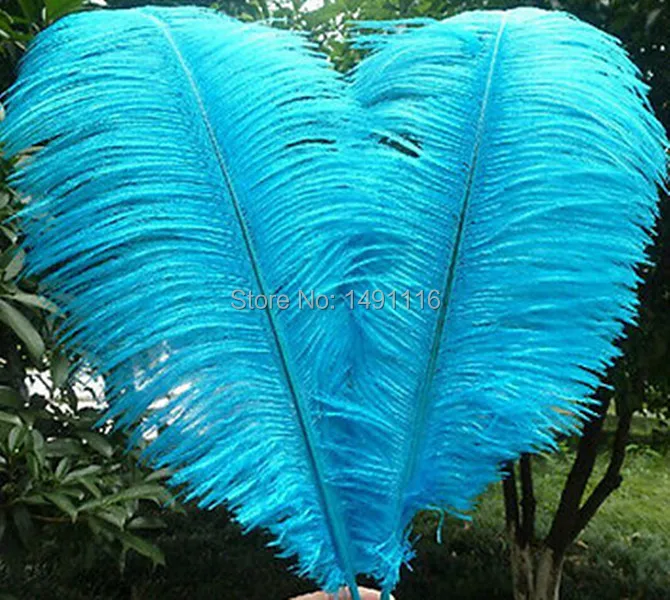 Оптовая продажа 50 шт./лот красивое голубое страусиное перо 16-18 дюймов/40-45 см