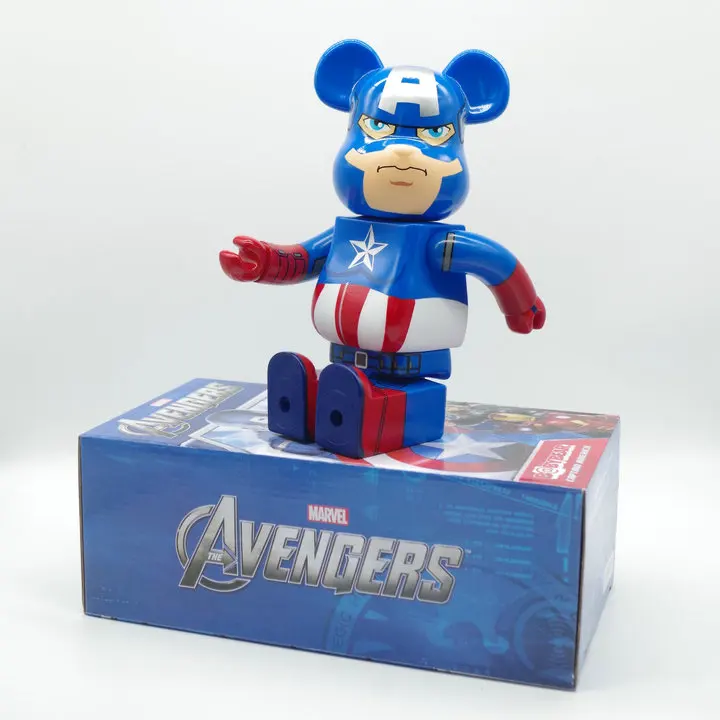 Отправка ems 400% bearbrick be@ rbrick игрушка MEDICOM Капитан Америка модная игрушка украшение-Кукла рождественские подарки 28 см