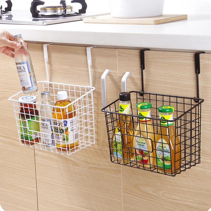 Задняя дверь вертикальный Утюг корзина для хранения Кухня перфорация шкаф